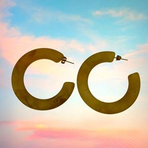 (Fake) wood hoop earrings